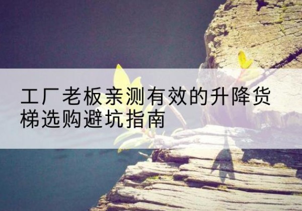 西升降货梯怎么选-工厂老板亲测有效的升降货梯选购避坑指南
